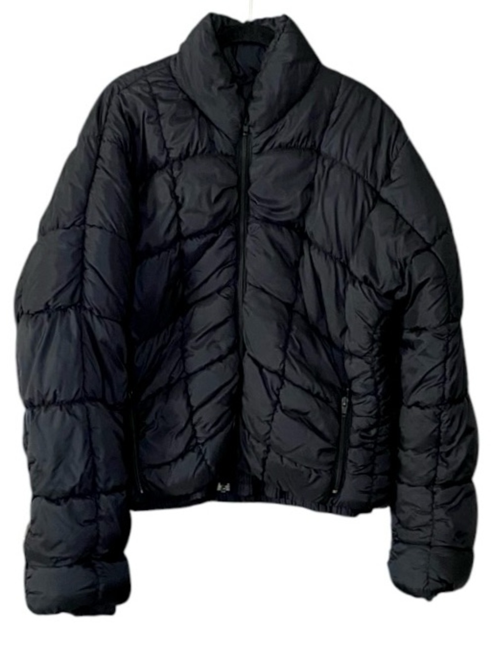 Vintage 80s Black Puffer Ski Jacket Women’s 12 Après Ski Winter Coat Retro